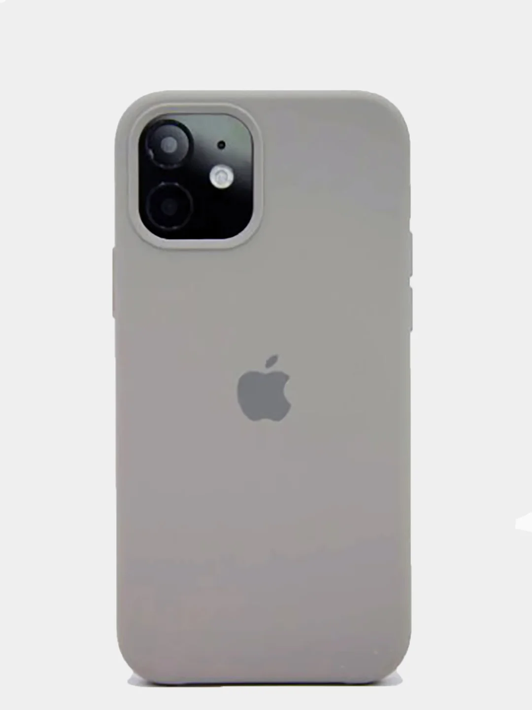 Серый чехол Silicone Case для iPhone 12 / 12 Pro / 12 Pro Max с логотипом