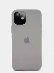 Серый чехол Silicone Case для iPhone 12 / 12 Pro / 12 Pro Max с логотипом