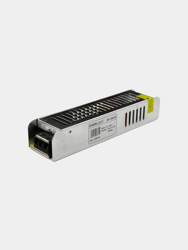 Импульсный блок питания для светодиодной ленты и линеек (24V, 100W, 4.17A, IP20)