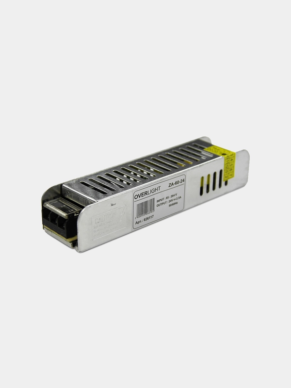 Импульсный блок питания для светодиодной ленты и линеек (24V, 60W, 2.5A, IP20)