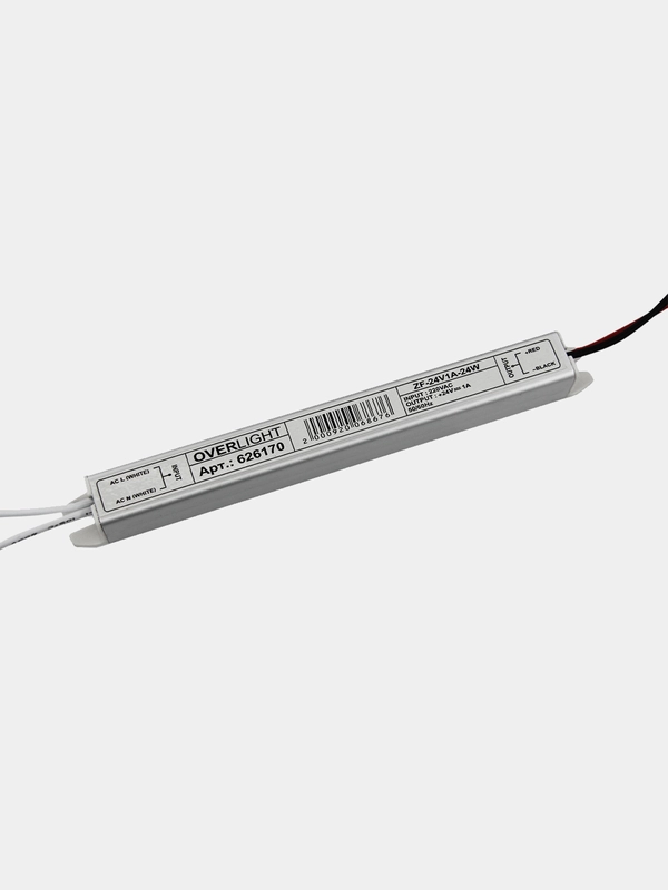 Импульсный блок питания для светодиодной ленты и линеек (24V, 24W, 1A, IP20)