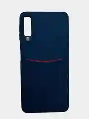 Синий чехол для Samsung Galaxy A7, A750, A9, A920, A2 Core, из экокожи
