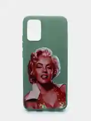 Белый чехол силиконовый с принтом и защитой камеры для  Samsung Galaxy A02s (самсунг)