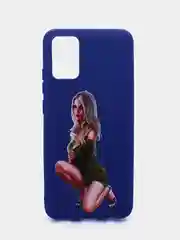 Терракотовый чехол силиконовый с принтом и защитой камеры для  Samsung Galaxy A02s (самсунг)