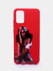 Оливковый чехол силиконовый с принтом и защитой камеры для  Samsung Galaxy A02s (самсунг)