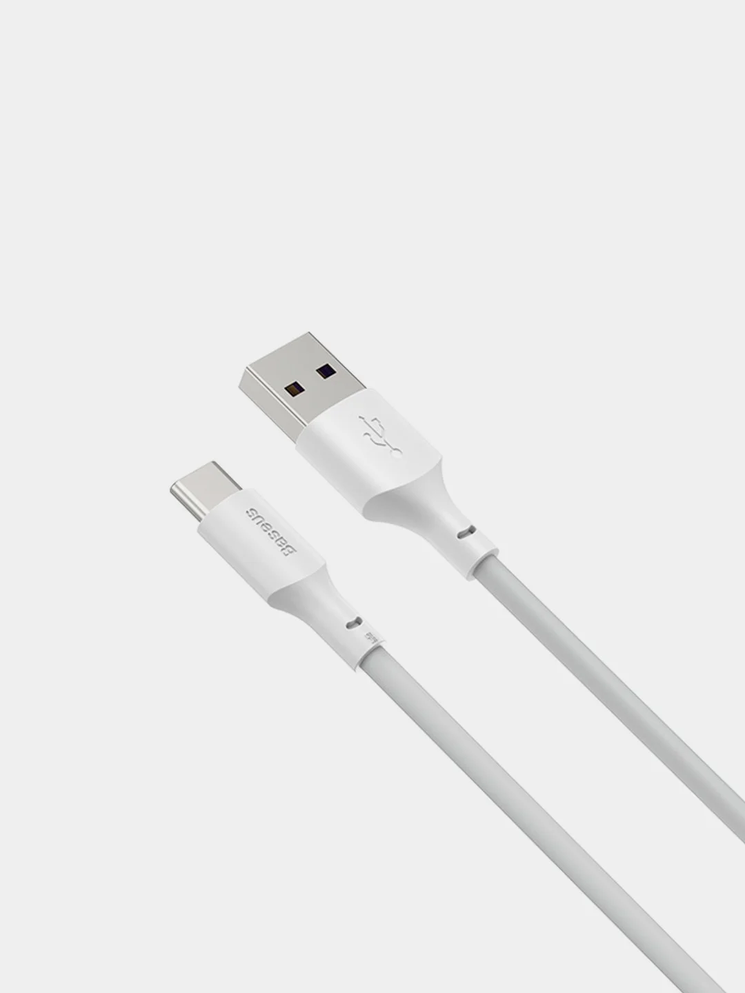 Белый кабель Baseus Simple (2шт USB/Micro-USB, Type-C, Lightning, 5A, 40W для iPhone и Android)