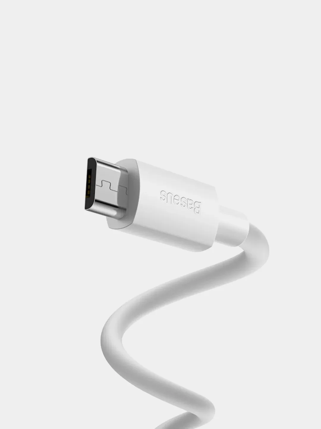 Белый кабель Baseus Simple (2шт USB/Micro-USB, Type-C, Lightning, 5A, 40W для iPhone и Android)