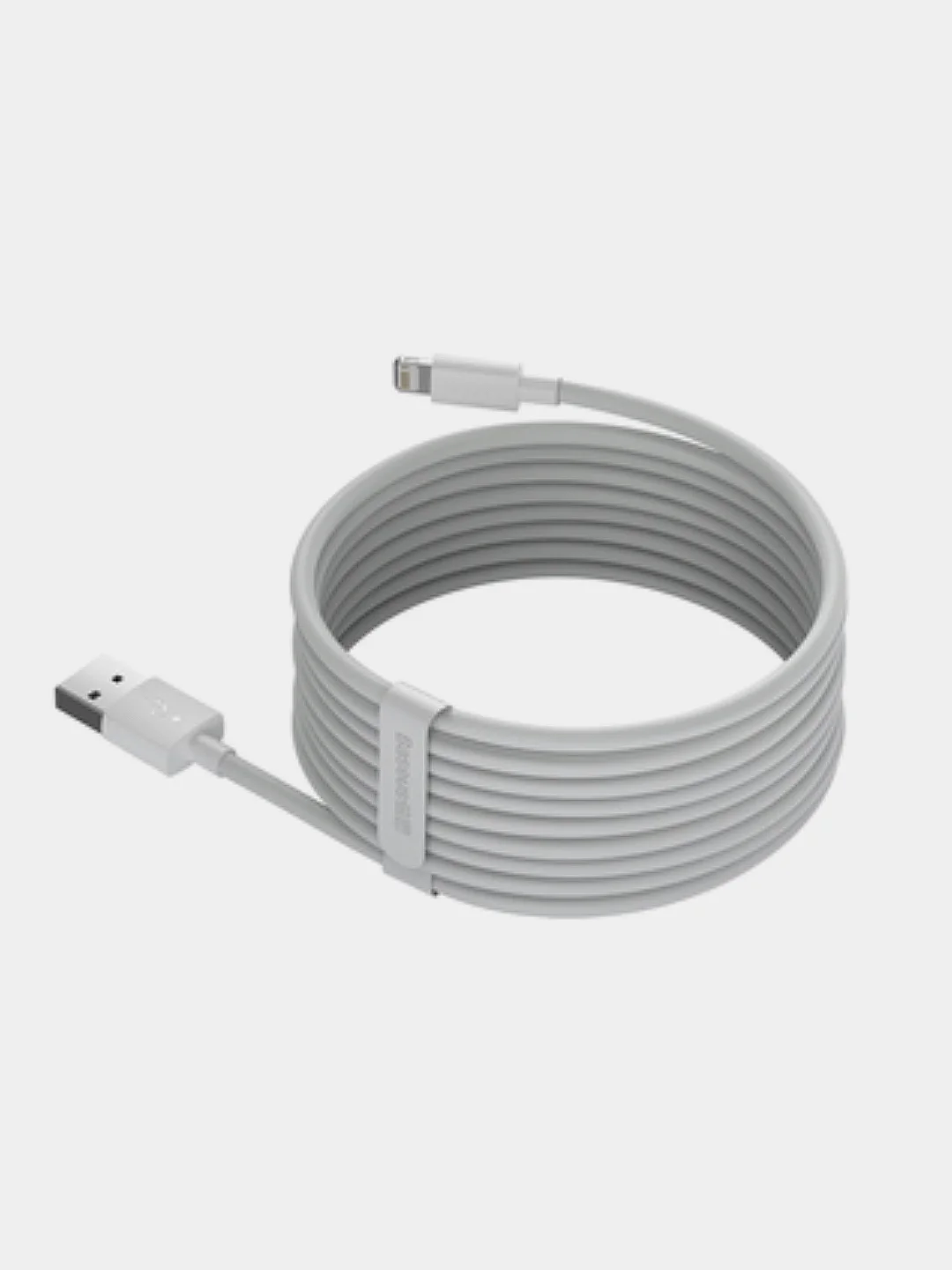 Белый кабель Baseus Simple (2шт USB/Micro-USB, Type-C, Lightning, 5A, 40W для iPhone и Android)