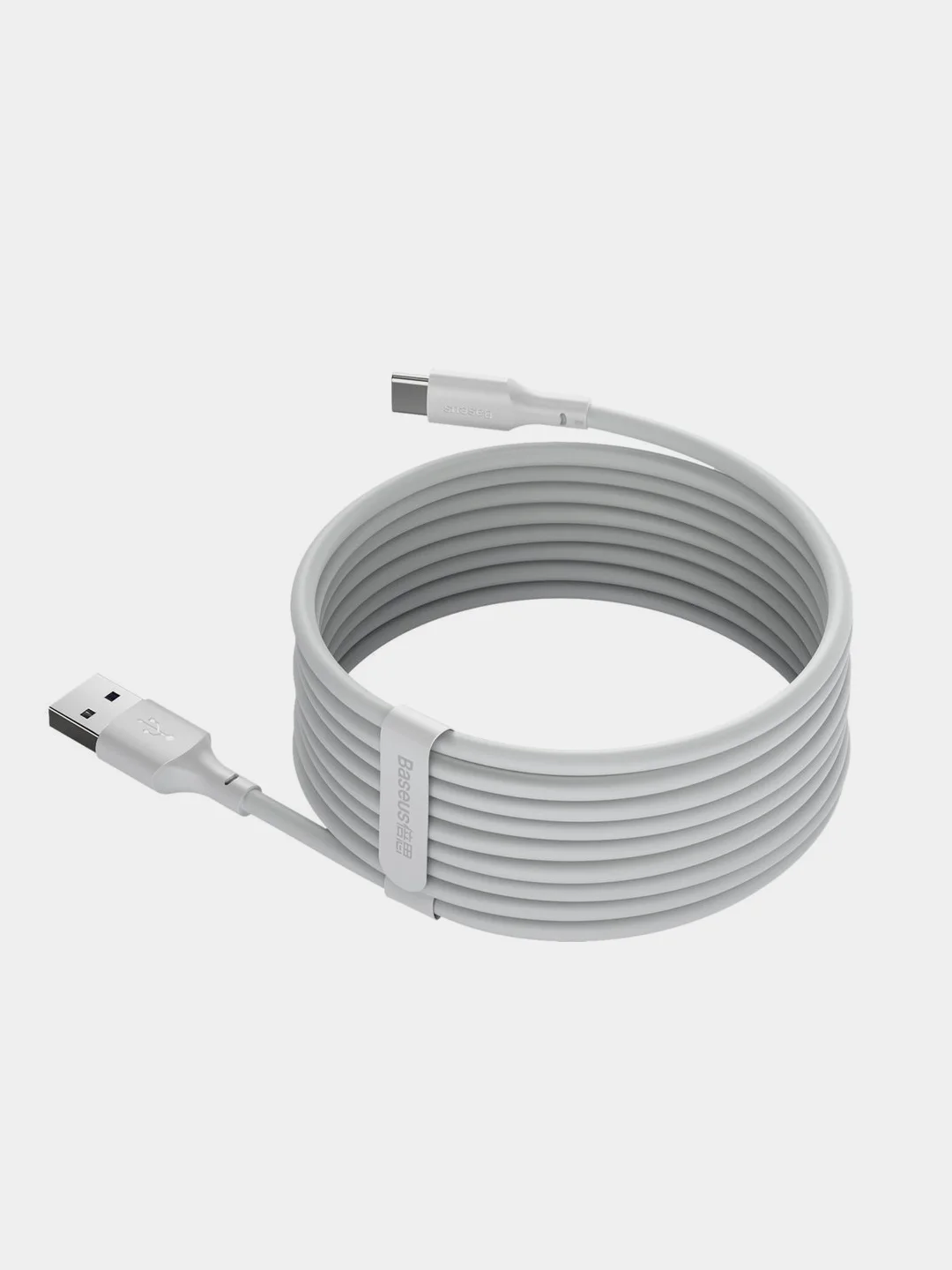 Белый кабель Baseus Simple (2шт USB/Micro-USB, Type-C, Lightning, 5A, 40W для iPhone и Android)