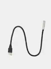 Черный гибкий светодиодный USB светильник для ноутбука и авто