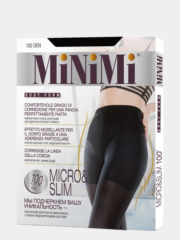 Колготки с утяжкой из микрофибры MiNiMi, MICRO SLIM 100