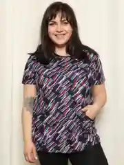 Фуксия milena21 Туника женская "Кристина",футболка с карманами,большие размеры