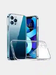 Плотный чехол iPhone 11, 12, 13, Pro, Max с защитой камеры силиконовый, прозрачный