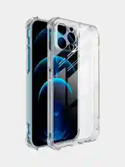 Плотный чехол iPhone 11, 12, 13, Pro, Max с защитой камеры силиконовый, прозрачный