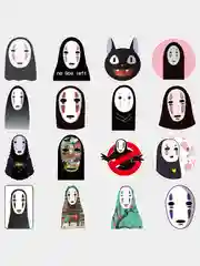Стикеры по мотивам аниме Spirited Away (Унесенная Призраками), 50 штук