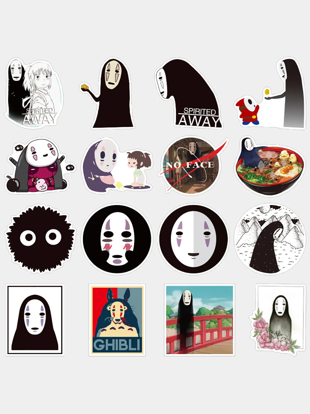 Стикеры по мотивам аниме Spirited Away (Унесенная Призраками), 50 штук