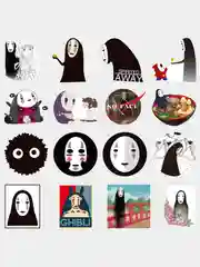 Стикеры по мотивам аниме Spirited Away (Унесенная Призраками), 50 штук