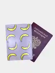 Серый обложка для паспорта "Фрукты", 4 вида