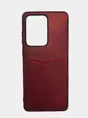 Красный чехол из эко кожи с карманом для карт на Samsung S20 S20 Plus S20 Ultra