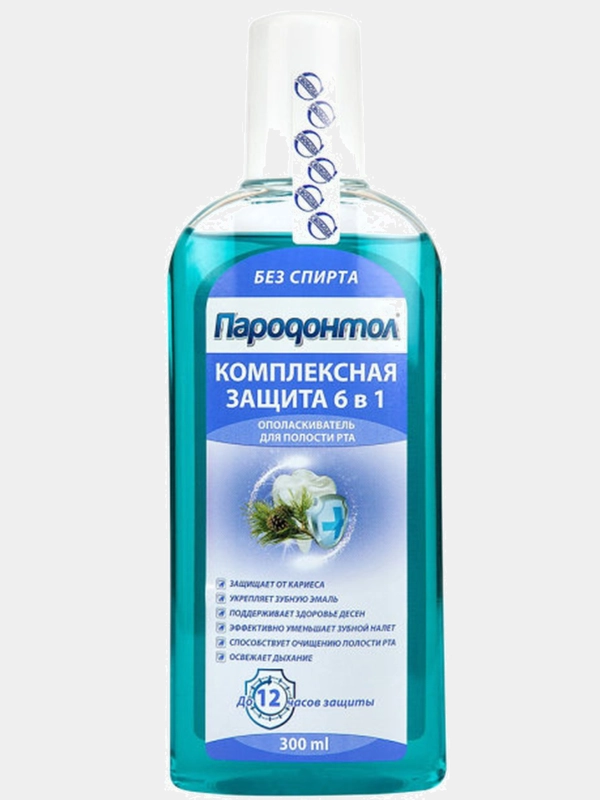 СВОБОДА Ополаскиватель для полости рта Комплексная защита 6 в 1 "Пародонтол", 300 мл