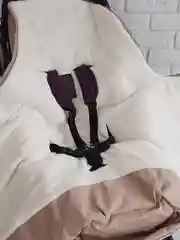 Карамельный детский зимний меховой конверт