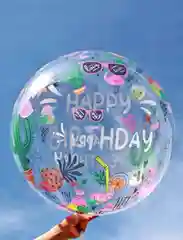 Воздушный шар с принтом Happy Birthday