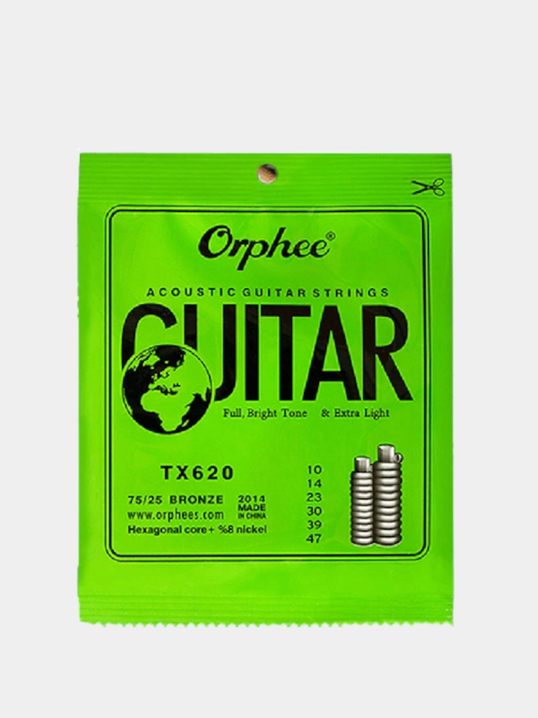 Струны для акустической гитары ORPHEE TX620 (10-47), латунь. Комплект струн