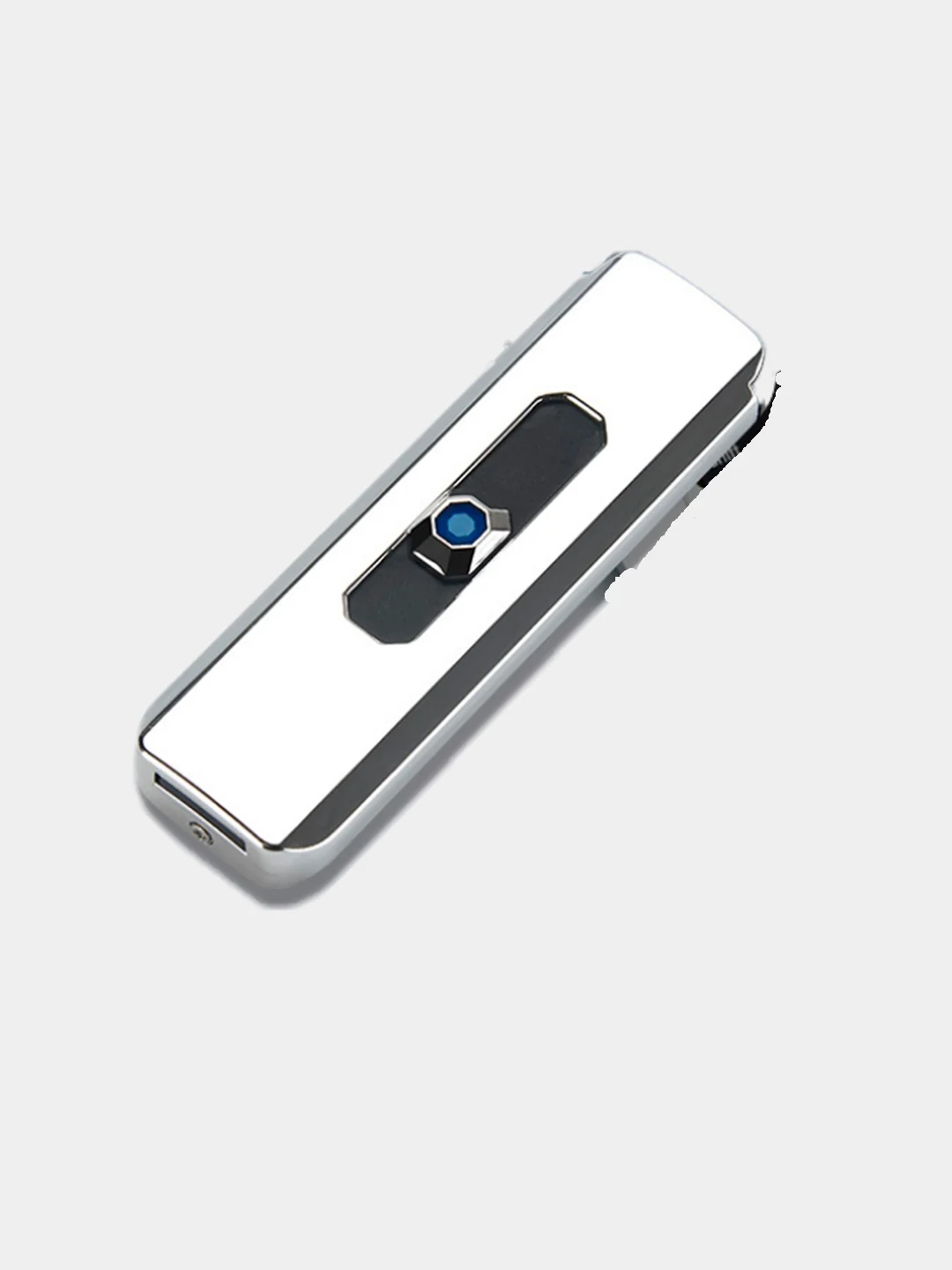 Серебряный usb - зажигалка (в подарочной коробке).