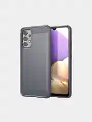 Серый чехол Samsung A32 4G имитация вставок под карбон