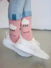 Носки высокие с облаками