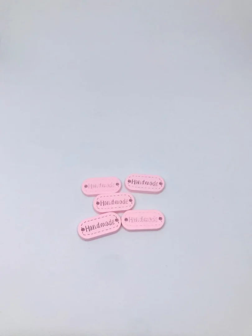Розовый пуговицы деревянные "Hand made"