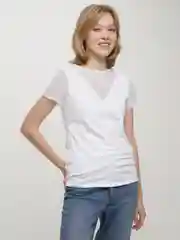 Белый женская футболка