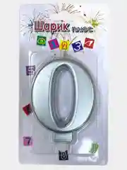 Свеча на торт цифра/золото/серебро/радуга