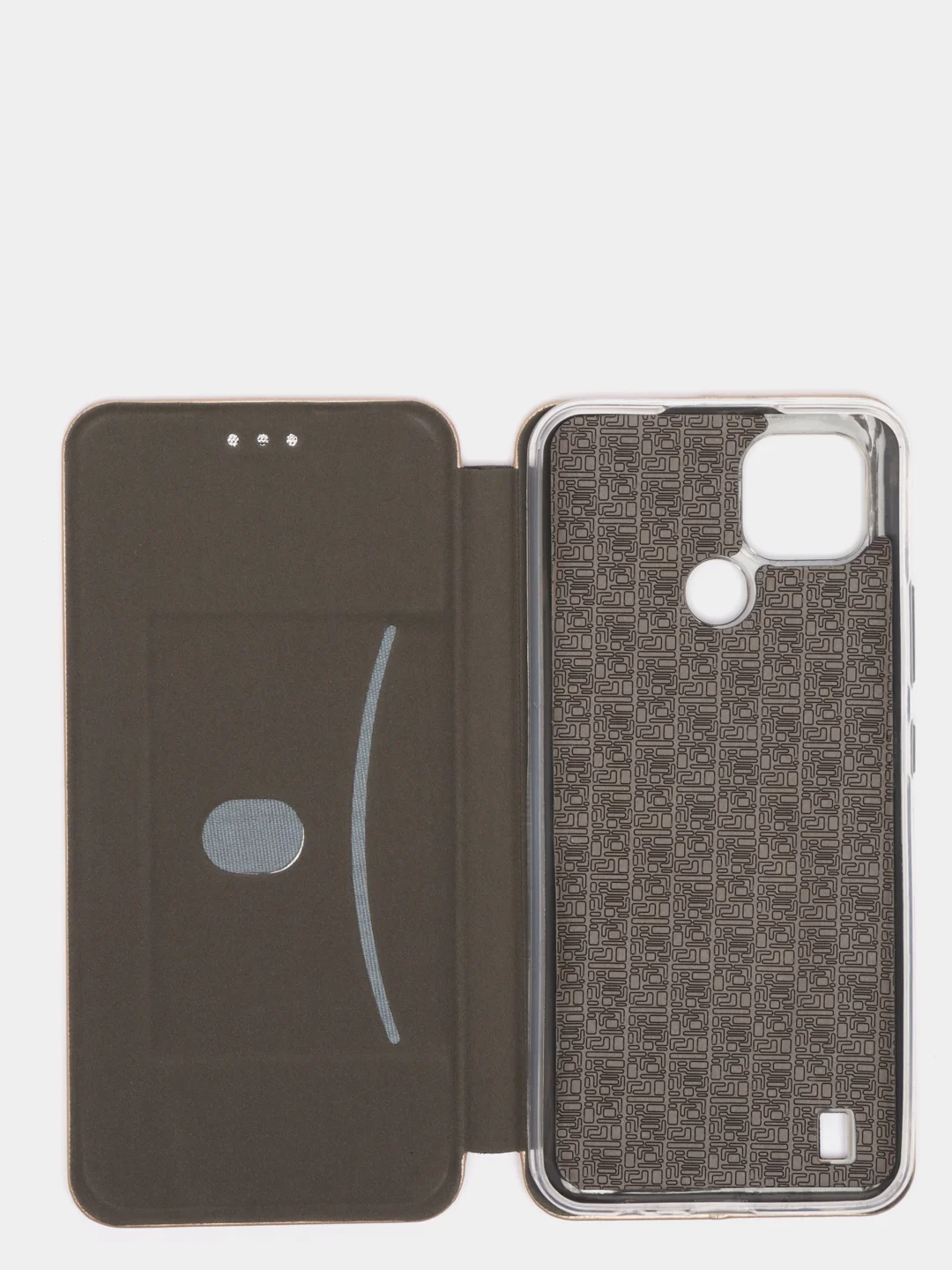 Золотой чехол-книжка для Realme C21 / C21Y