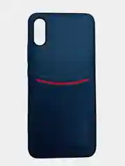 Синий чехол из эко кожи с карманом для карт на Xiaomi Redmi 6 6A 7 8 9 9a