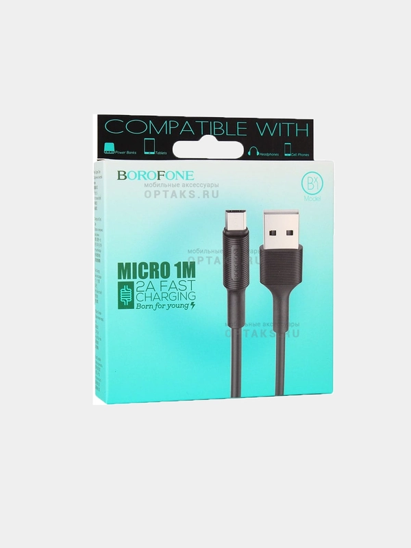 Кабель Borofone BX1 USB-микро USB, 1.0 м, круглый, 2.0A