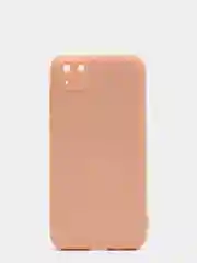 Бежевый чехол Huawei Y5p, Honor 9S, Хонор 9С силиконовый матовый цветной с подкладом из микрофибры
