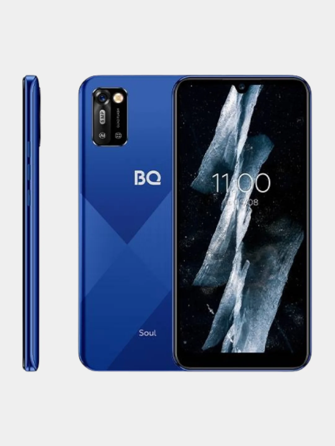 Синий смартфон BQ 6051G SOUL 1+16 ГБ, Яркий безрамочный 6-дюймовый IPS-экран, акб 3000мАч