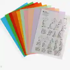 Бумага цветная для оригами и аппликации А4 "Забавная панда", 10 листов, 10 цветов