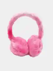 Розовый меховые наушники / Теплые наушники / Наушники радуга / Цвета внутри