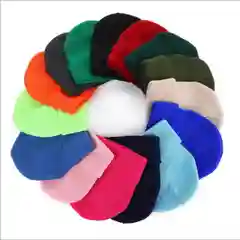 Желтый шапка вязанная, однотонная, унисекс