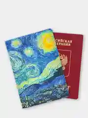 Черный обложка для паспорта экокожа (4 вида) с карманами для карты и СНИЛС