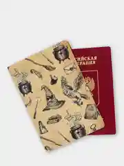 Коричневый обложка для паспорта экокожа (4 вида) с карманами для карты и СНИЛС