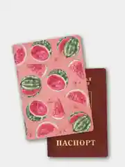 Красный обложка для паспорта экокожа (4 вида) с карманами для карты и СНИЛС