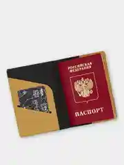 Обложка для паспорта экокожа (4 вида) с карманами для карты и СНИЛС