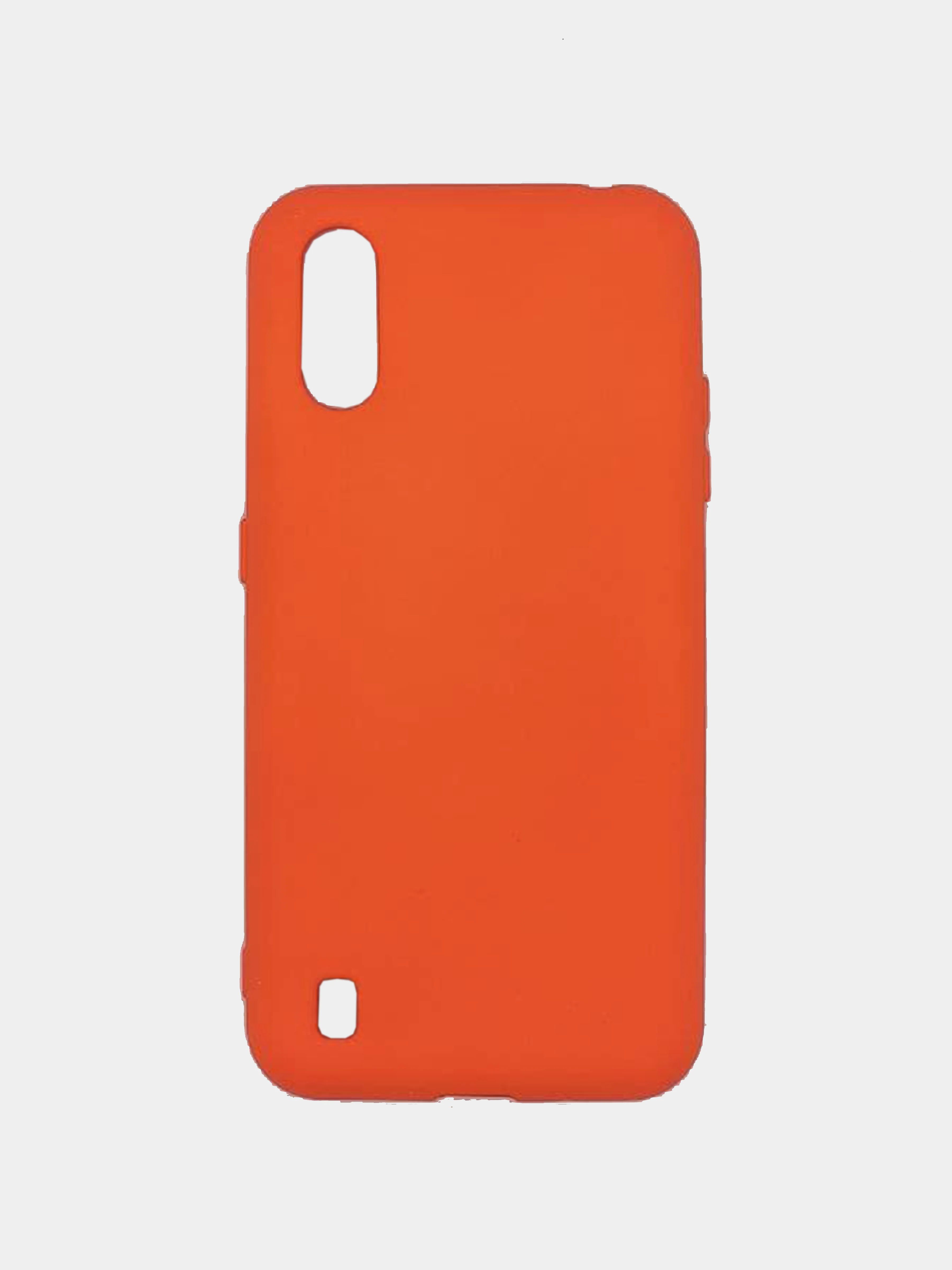 Оранжевый чехол Silicone cover для Samsung Galaxy A01/M01