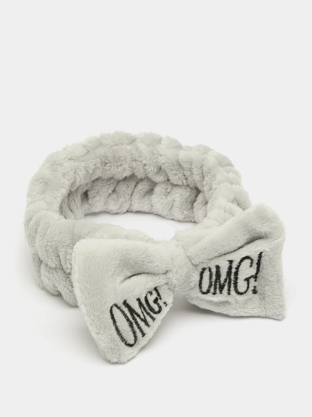 Серый бант повязка OMG для волос на голову для косметических процедур