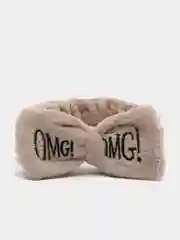 Бежевый бант повязка OMG для волос на голову для косметических процедур