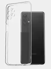 Чехол на Samsung Galaxy A72 силиконовый прозрачный с защитой камеры