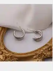 Серьги тройные полукруглые